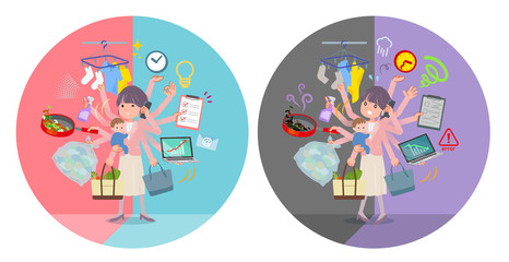 flat Formal jacket skirt women_mulch task switch