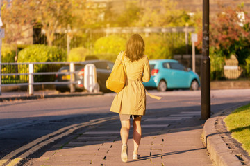Business women walking on street road,Busy concept