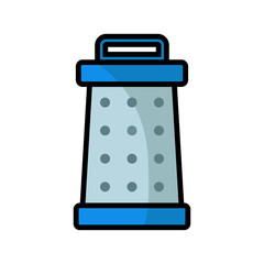 grater - kitchen utensils icon vector design template