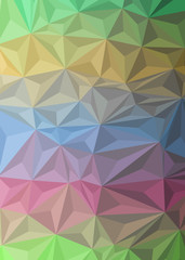 Abstract Low Polygon gradient Generative Art background illustration