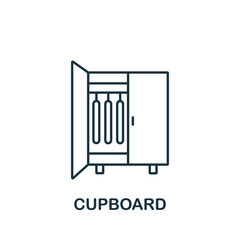 Cupboard icon from interior collection. Simple line element Cupboard symbol for templates, web design and infographics