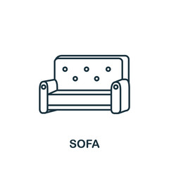 Sofa icon from interior collection. Simple line element Sofa symbol for templates, web design and infographics
