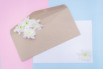 Background Flower and mail in valentine day