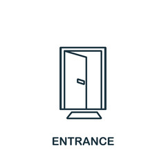 Entrance icon from interior collection. Simple line element Entrance symbol for templates, web design and infographics