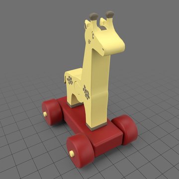 Wooden toy giraffe
