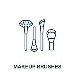 Makeup Brushes icon from makeup and beauty collection. Simple line element Makeup Brushes symbol for templates, web design and infographics