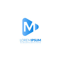 M letter logo design. M vector icon.