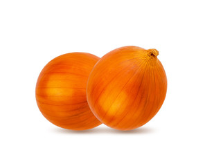 Onions isolated on white background with clipping path