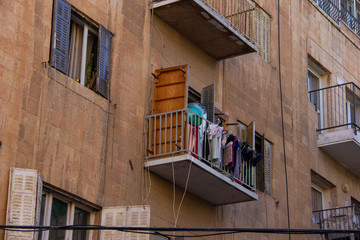 Fototapeta na wymiar Stuffed balcony