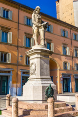 Fototapeta na wymiar Statue of Italian physici Luigi Galvani in Bologna, Italy