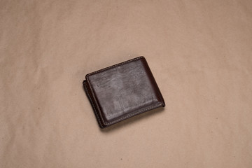 Wallet studio image. Men's wallet. Brown wallet.