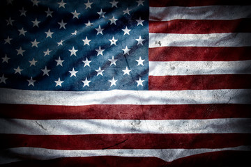 Fototapeta premium Grunge American flag