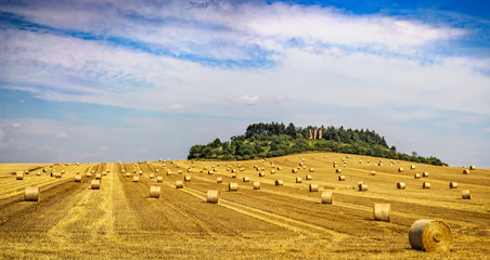 Ruin of medieval church near village Bristvi in Czech Republic
