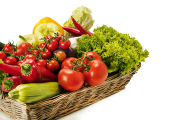 Fresh and ripe vegetables.