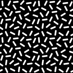 Seamless black and white geometric pattern. Fashion 80-90s. Hipster Memphis style.