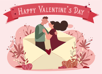 A colorful illustration for Valentine s Day