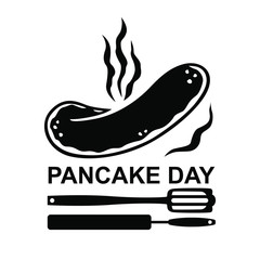Vector illustrations of Pancake day icon