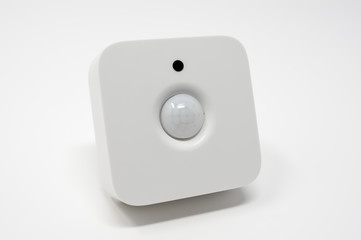 Modern motion and light sensor. For security or home automation purposes.