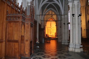 Eglise Saint Jean Baptiste dans la commune de Bourgoin Jallieu - Département de l'Isère - Région...