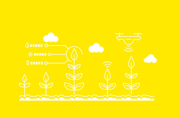 Smart Farming concept. Farm Management Information Systems. Vector © paintermaster