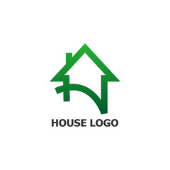 Abstract house logo vector icon isolated on the white background