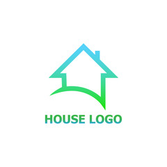 Abstract house logo vector icon isolated on the white background