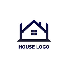 Abstract house logo vector icon isolated on the white background