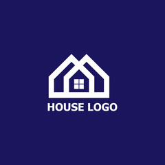 Abstract house logo vector icon isolated on the white background