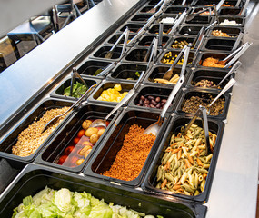 Salad Bar, Buffet, Vegetables