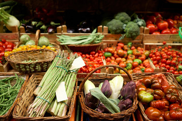 fresh vegetables at the market
