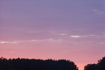 Crépuscule en lumière dans le Pas-de-Calais - France
