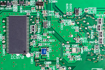 Electronic circuit and chips details at CD-ROM personal computer