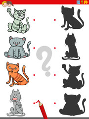 shadow game with funny cats characters
