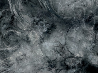 black and white abstract fractal background 3d rendering illustration