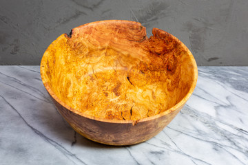 Cherry wood burl bowl