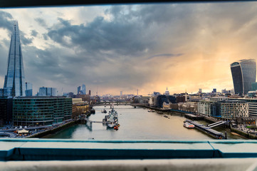 View of London Thames at Sunrise