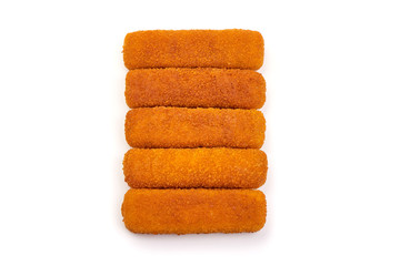 Fish fingers, isolated on white background