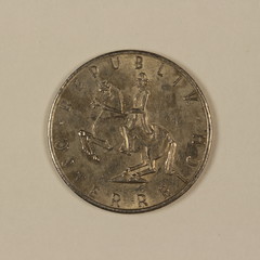 Rückseite einer ehemaligen Österreichischen 5 Schilling Münze