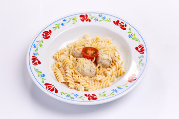 pasta and meatballs, kids menu