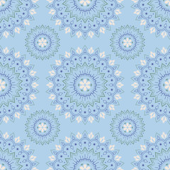 seamless floral pattern on a blue background. illustration for printing, design