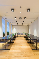 Interior of a conference room in a hotel