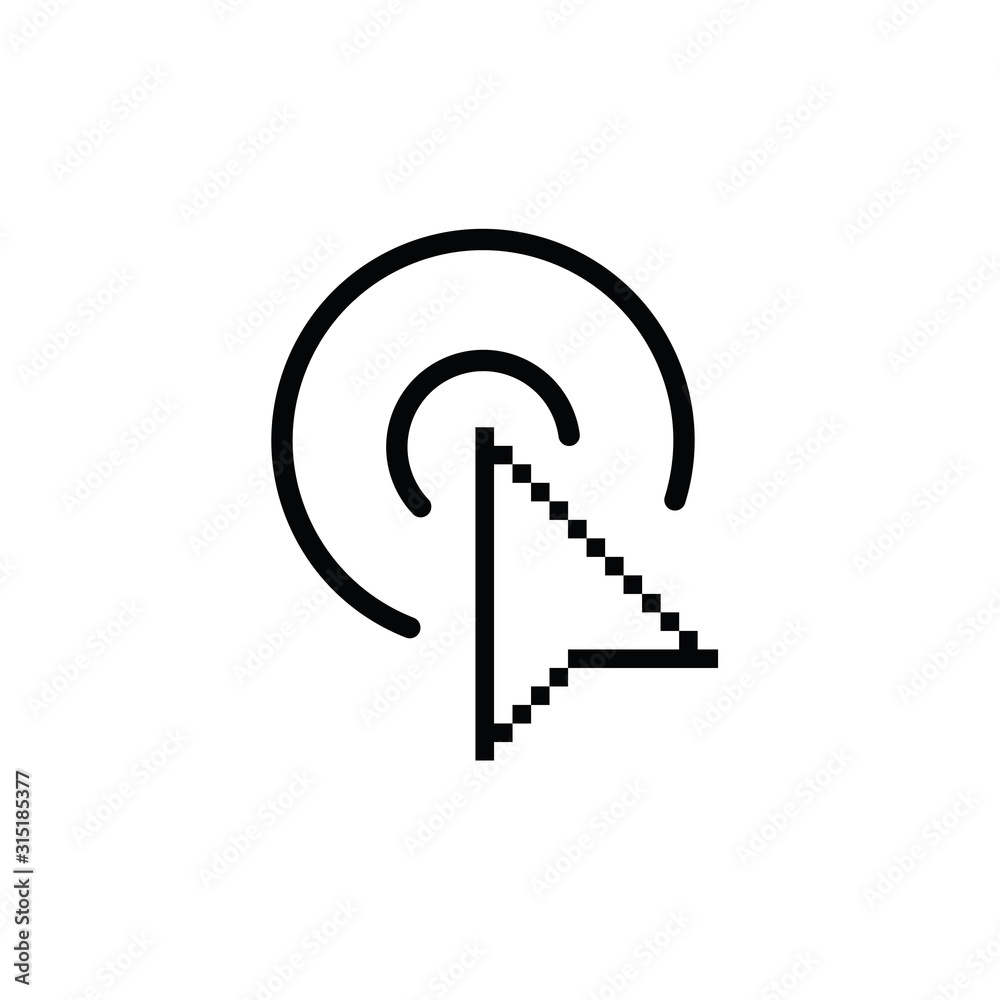 Poster click icon. cursor symbol icon. mouse click symbol