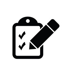 Edit icon. Notepad edit symbol. list icon. line illustration. Notepad with a pencil. Checklist. Making notes icon -  vector