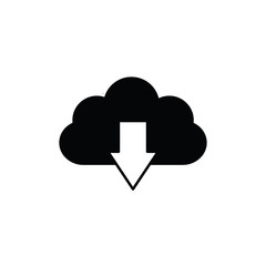 download icon. Cloud upload vector Icon. vector symbol