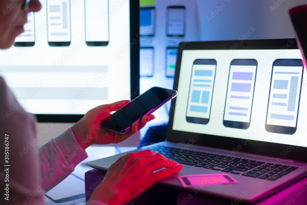 Poster design and development of mobile phone interface applications.