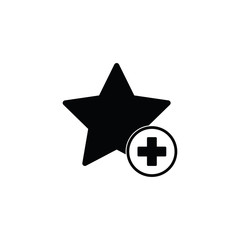 star icon. star with plus icon/ Add to favourite/ symbol love