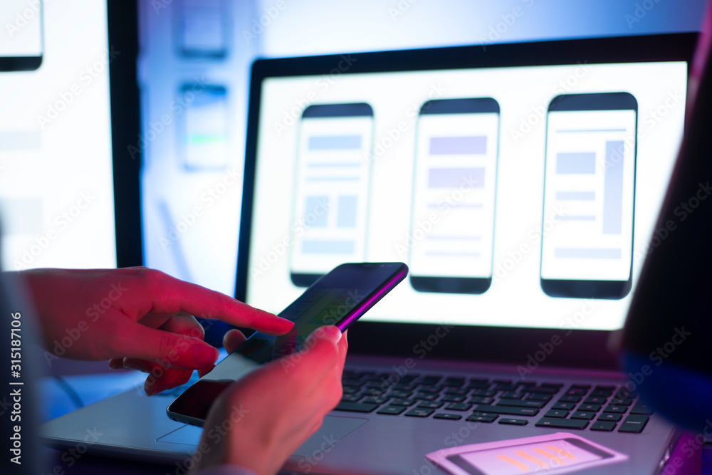 Poster design and development of mobile phone interface applications.