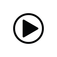 play icon. Video play symbol. Vector icon for website design, app. 