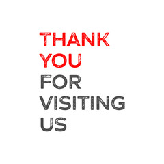 Thank you for visiting us, thank you for you visit vector quote