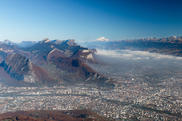 Vue de Grenoble depuis le Moucherotte